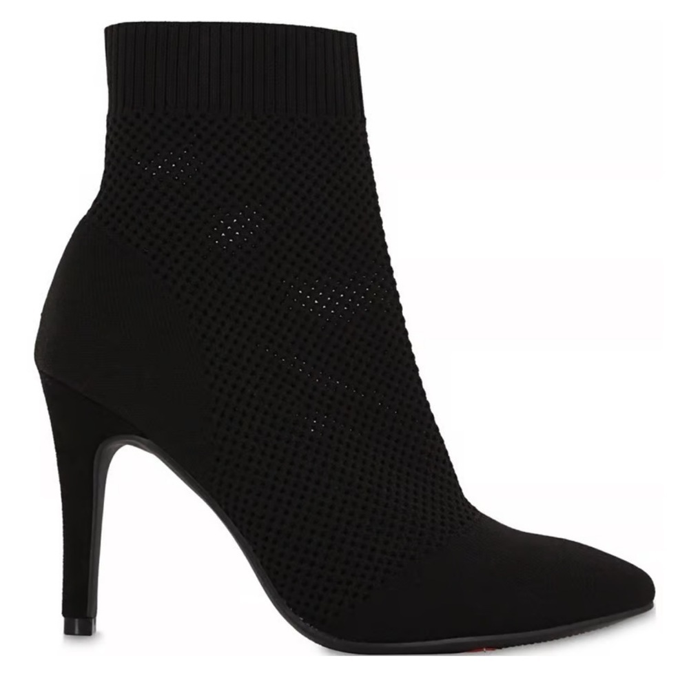 MIA Women's Mckinley Heeled Dress Bootie Black Size 4.5 Pull On Fabric